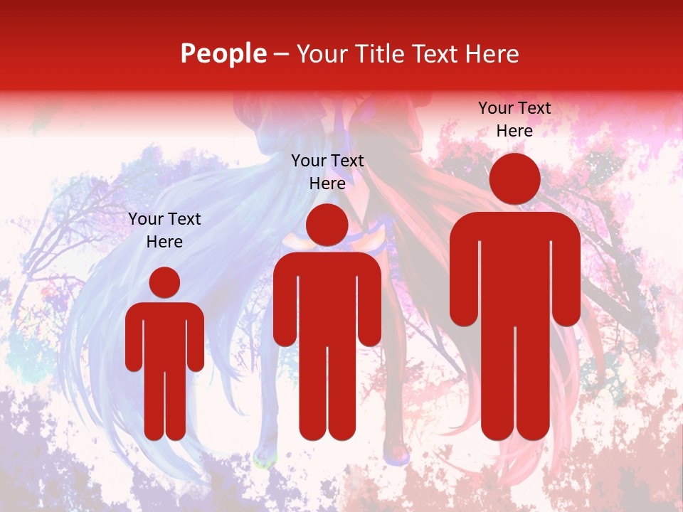 A Woman With Long Hair Standing Next To A Tree PowerPoint Template