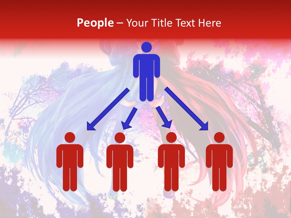 A Woman With Long Hair Standing Next To A Tree PowerPoint Template