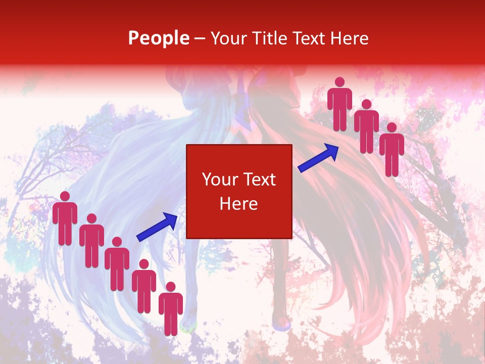 A Woman With Long Hair Standing Next To A Tree PowerPoint Template