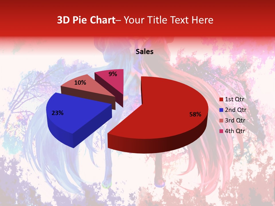 A Woman With Long Hair Standing Next To A Tree PowerPoint Template