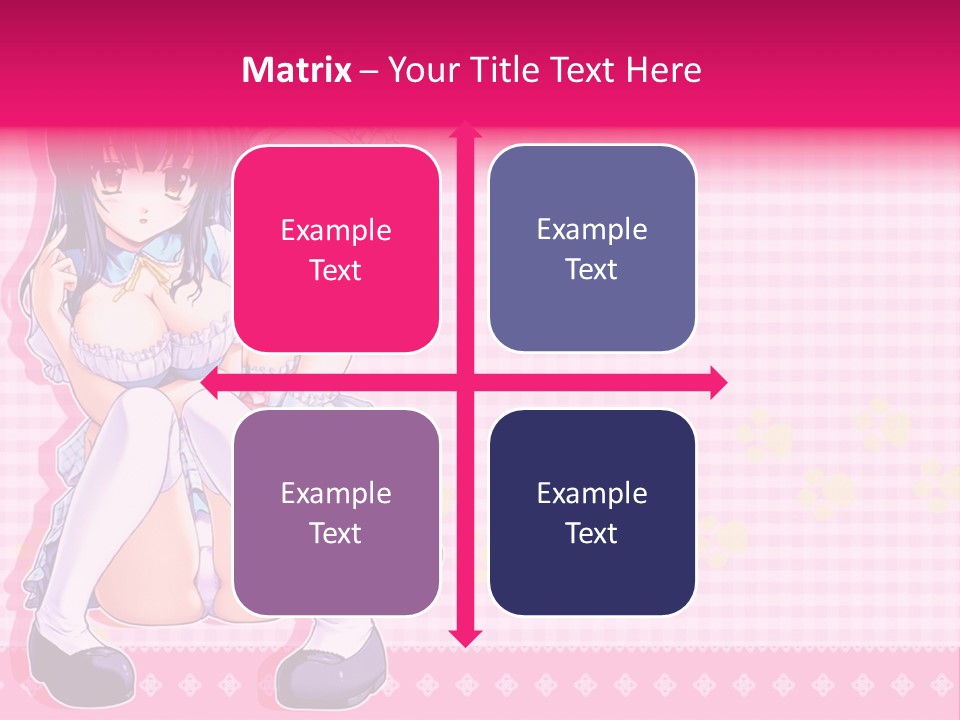 A Couple Of Anime Girls Sitting Next To Each Other PowerPoint Template