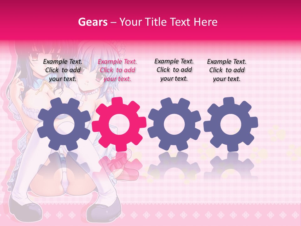 A Couple Of Anime Girls Sitting Next To Each Other PowerPoint Template