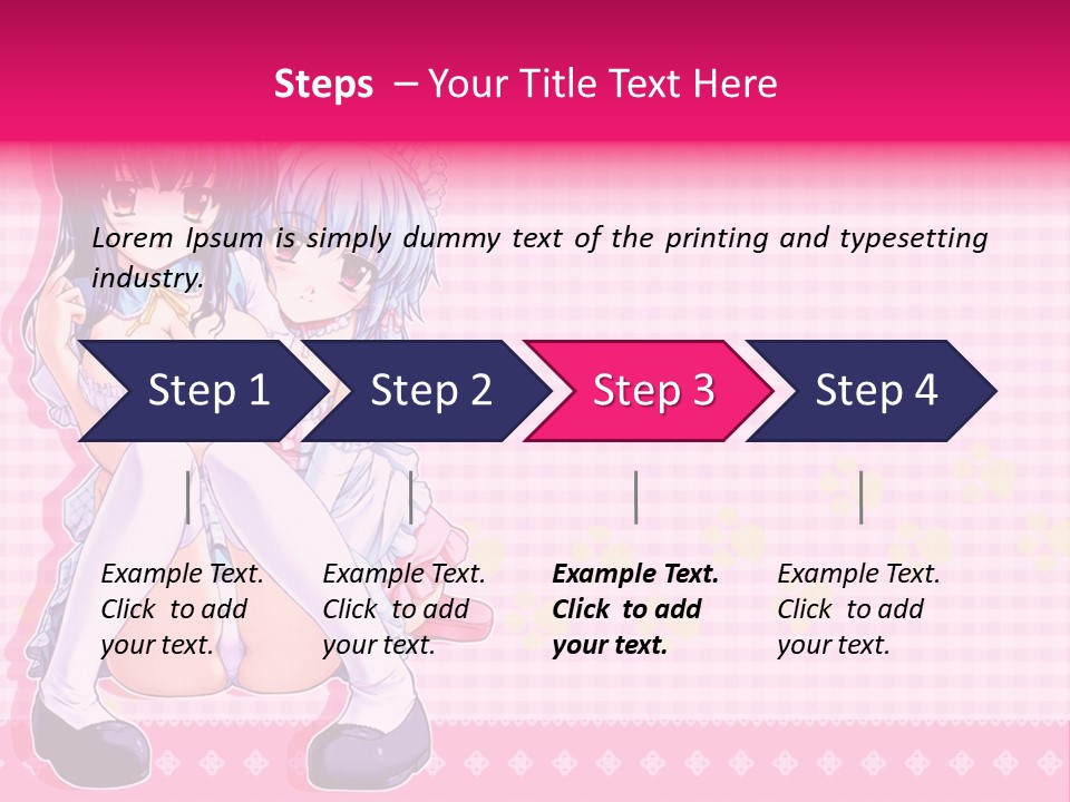 A Couple Of Anime Girls Sitting Next To Each Other PowerPoint Template