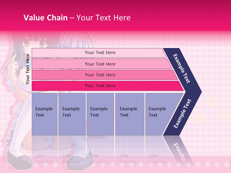A Couple Of Anime Girls Sitting Next To Each Other PowerPoint Template