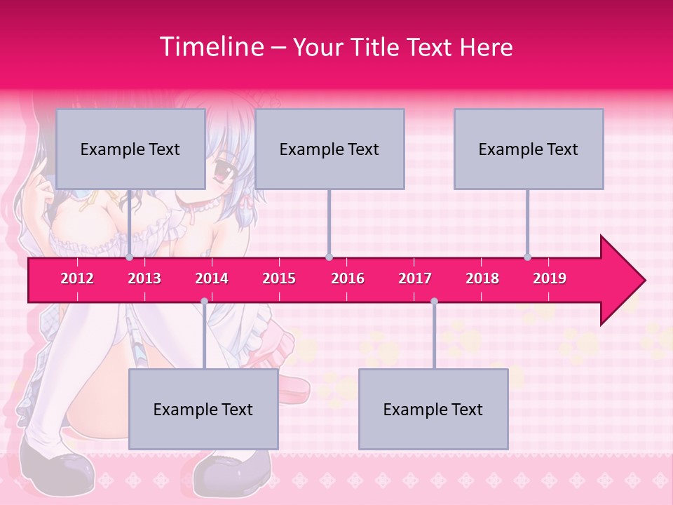 A Couple Of Anime Girls Sitting Next To Each Other PowerPoint Template