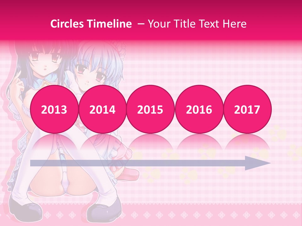 A Couple Of Anime Girls Sitting Next To Each Other PowerPoint Template