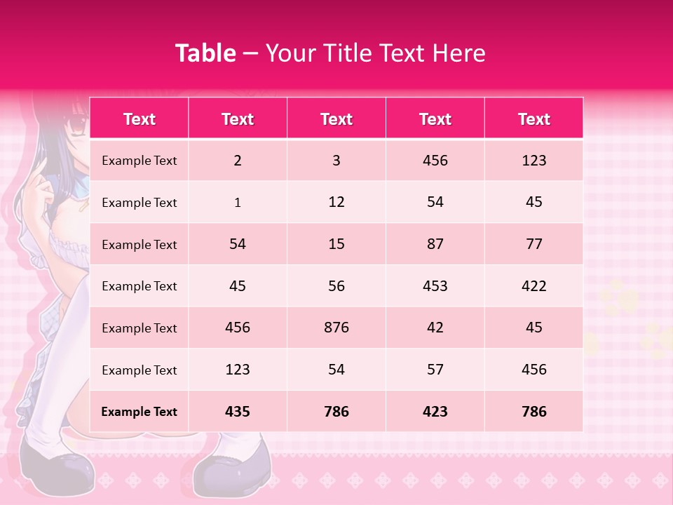 A Couple Of Anime Girls Sitting Next To Each Other PowerPoint Template