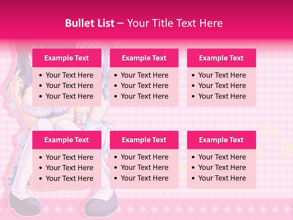 A Couple Of Anime Girls Sitting Next To Each Other PowerPoint Template