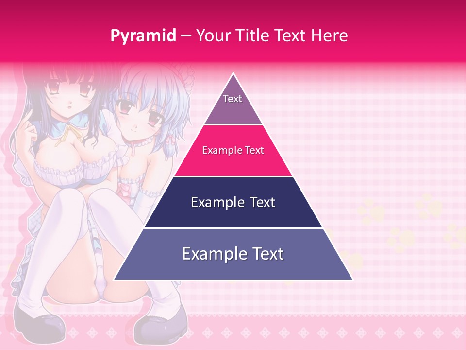 A Couple Of Anime Girls Sitting Next To Each Other PowerPoint Template