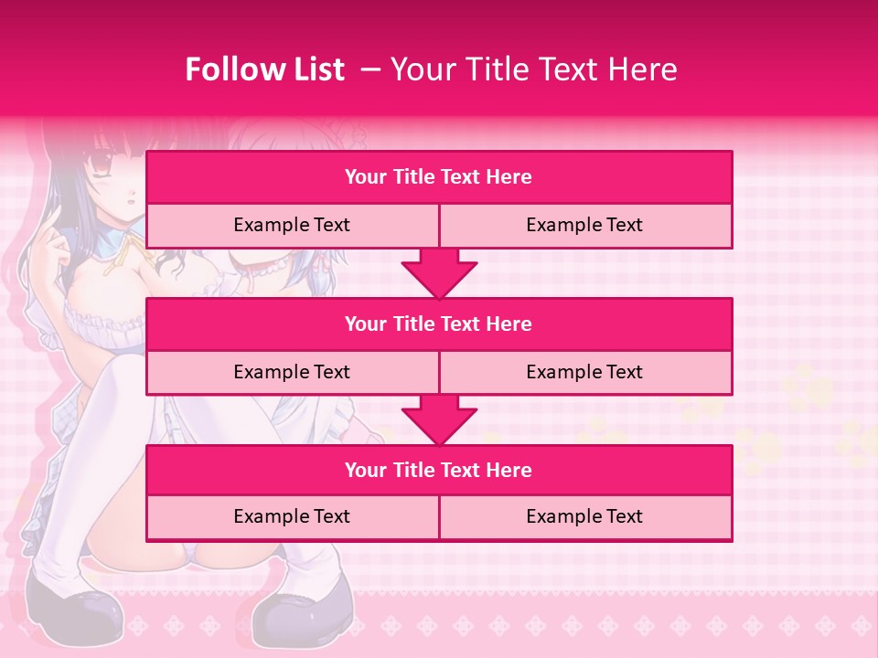 A Couple Of Anime Girls Sitting Next To Each Other PowerPoint Template