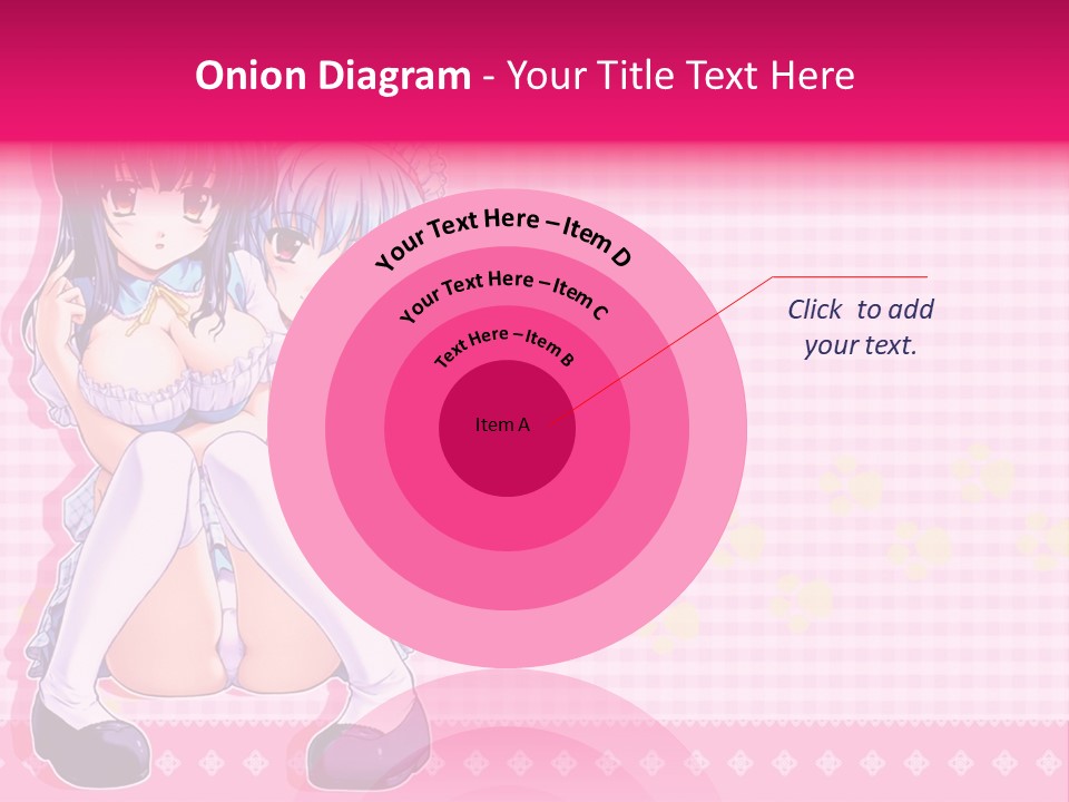 A Couple Of Anime Girls Sitting Next To Each Other PowerPoint Template