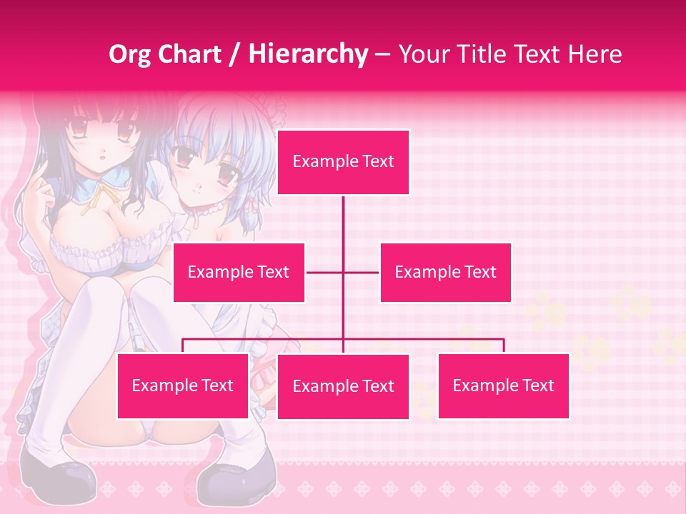 A Couple Of Anime Girls Sitting Next To Each Other PowerPoint Template