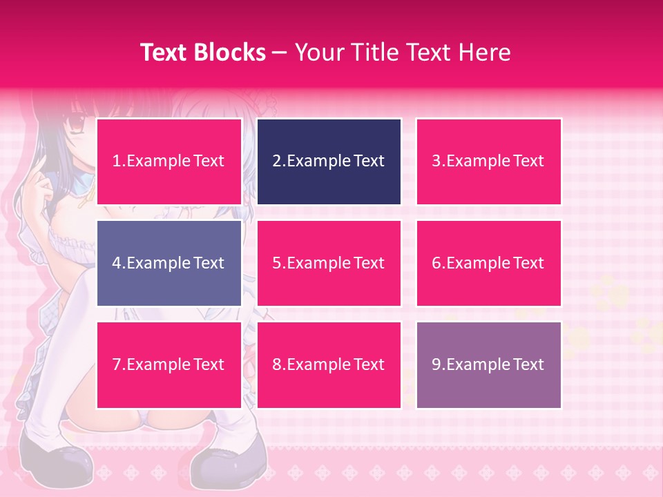 A Couple Of Anime Girls Sitting Next To Each Other PowerPoint Template