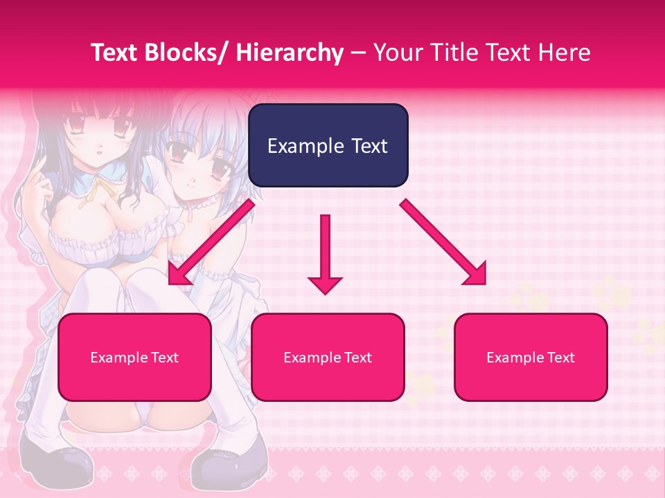 A Couple Of Anime Girls Sitting Next To Each Other PowerPoint Template