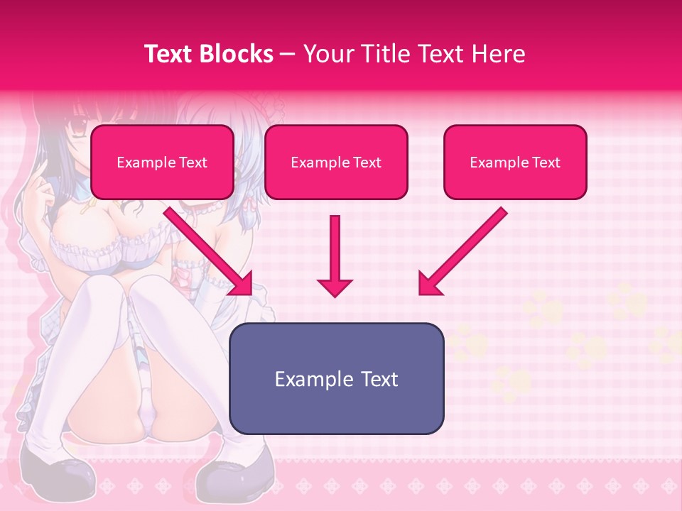 A Couple Of Anime Girls Sitting Next To Each Other PowerPoint Template