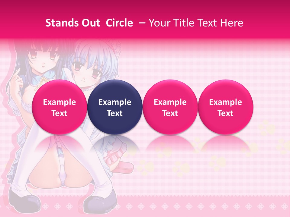 A Couple Of Anime Girls Sitting Next To Each Other PowerPoint Template