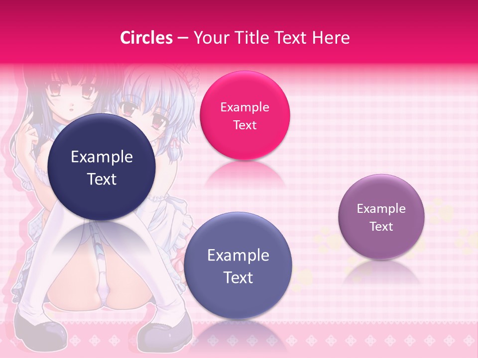 A Couple Of Anime Girls Sitting Next To Each Other PowerPoint Template