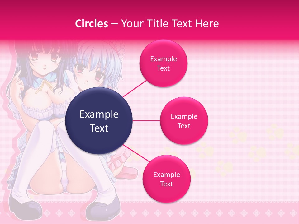 A Couple Of Anime Girls Sitting Next To Each Other PowerPoint Template