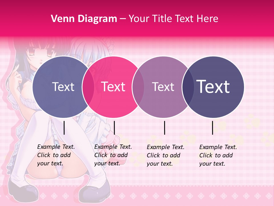 A Couple Of Anime Girls Sitting Next To Each Other PowerPoint Template