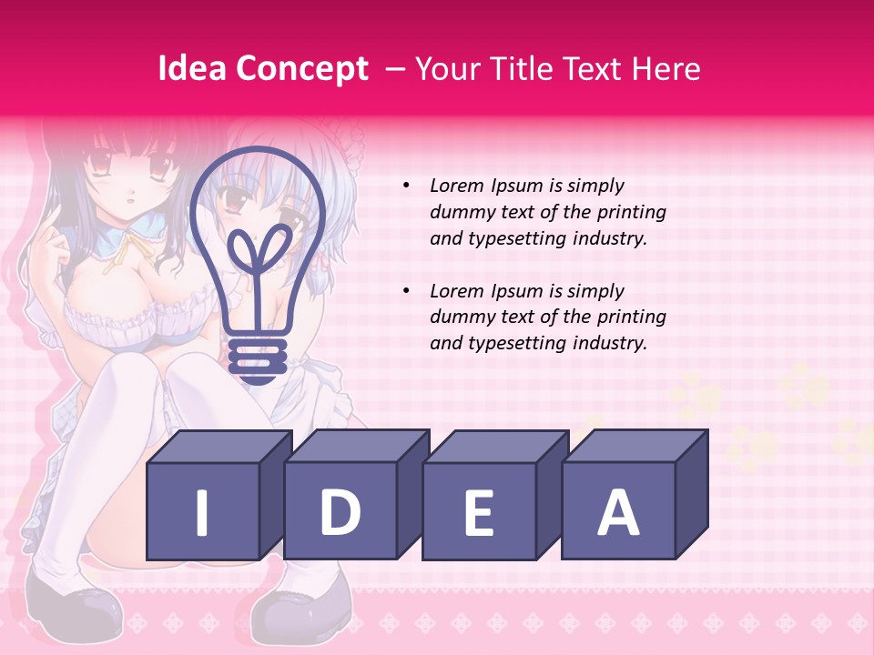 A Couple Of Anime Girls Sitting Next To Each Other PowerPoint Template