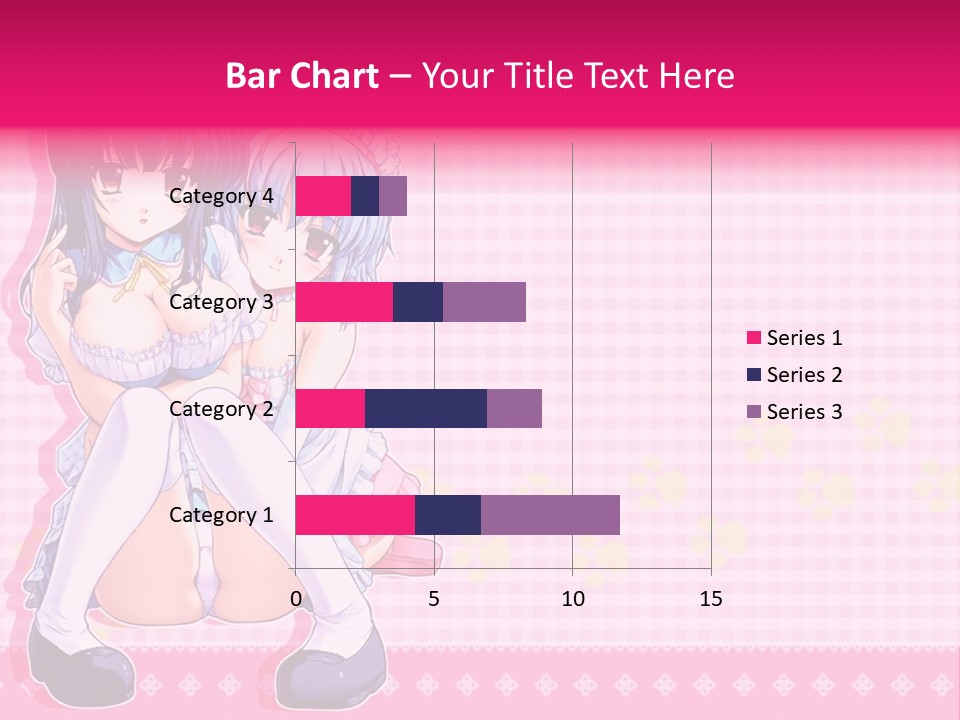 A Couple Of Anime Girls Sitting Next To Each Other PowerPoint Template