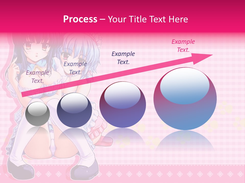 A Couple Of Anime Girls Sitting Next To Each Other PowerPoint Template