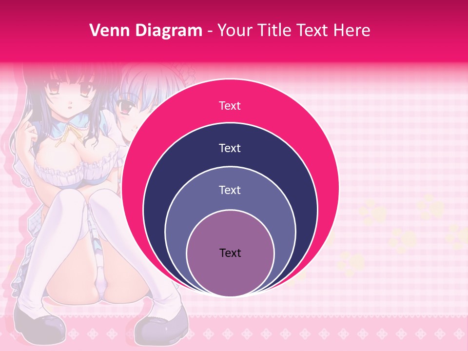 A Couple Of Anime Girls Sitting Next To Each Other PowerPoint Template