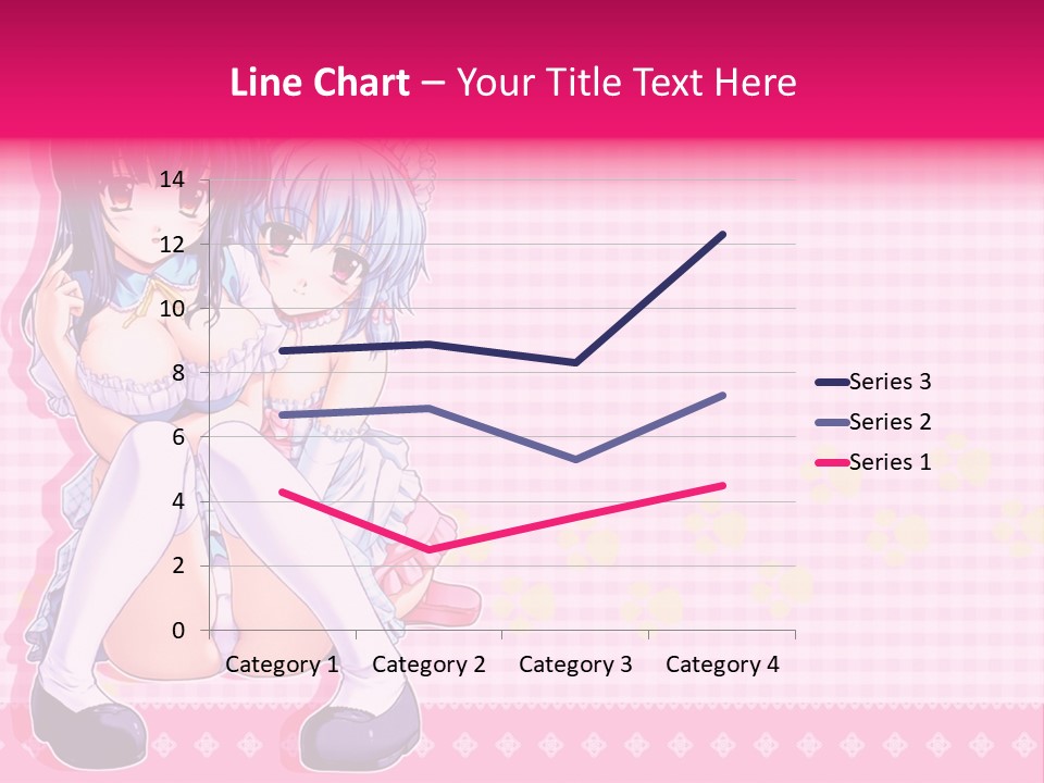 A Couple Of Anime Girls Sitting Next To Each Other PowerPoint Template