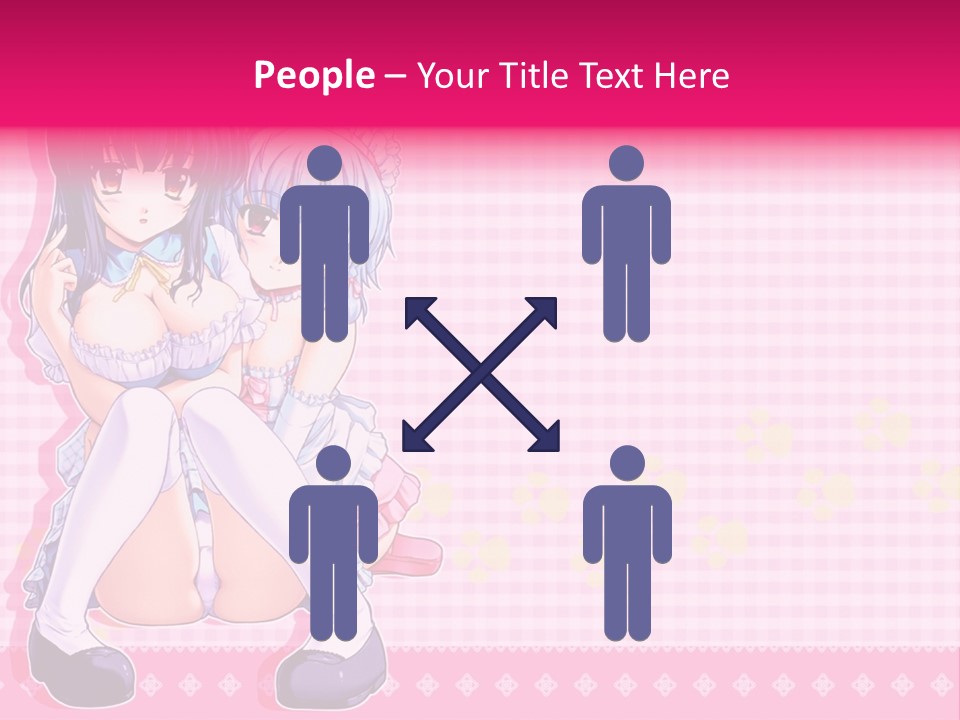 A Couple Of Anime Girls Sitting Next To Each Other PowerPoint Template