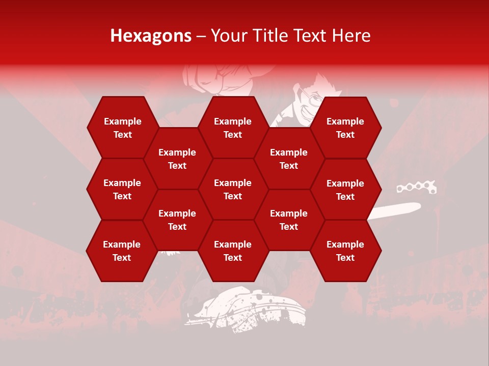 A Man Holding A Sword On Top Of A Red And Black Background PowerPoint Template