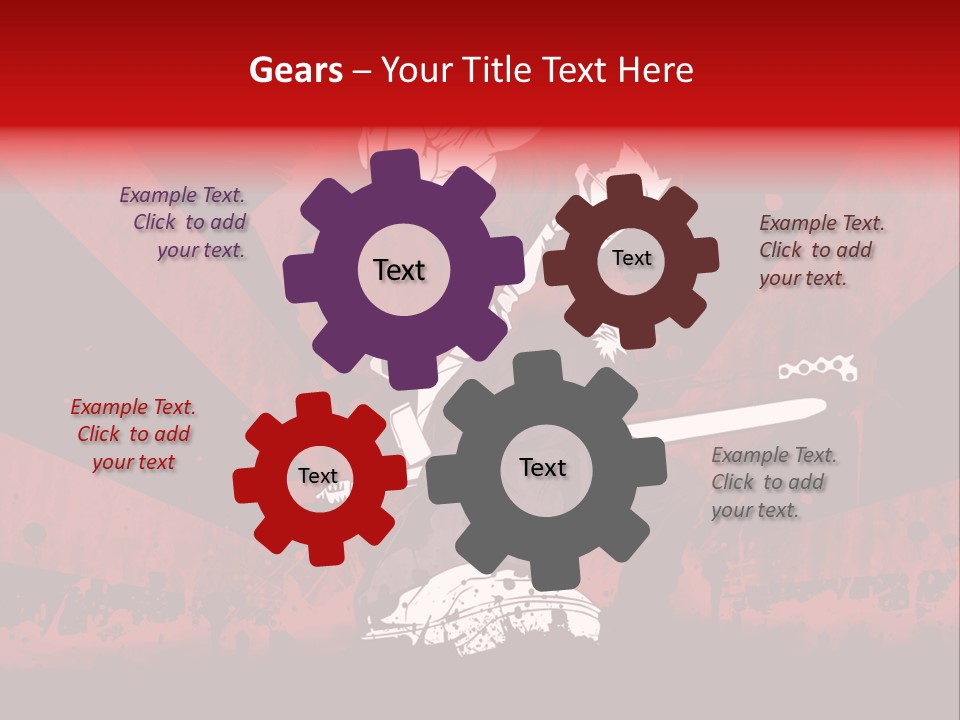 A Man Holding A Sword On Top Of A Red And Black Background PowerPoint Template