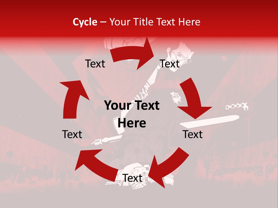 A Man Holding A Sword On Top Of A Red And Black Background PowerPoint Template