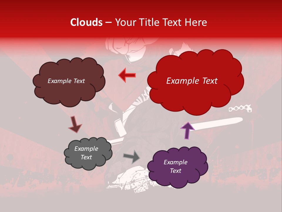 A Man Holding A Sword On Top Of A Red And Black Background PowerPoint Template