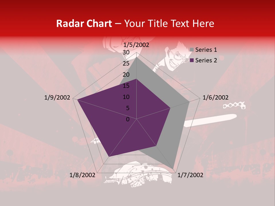 A Man Holding A Sword On Top Of A Red And Black Background PowerPoint Template