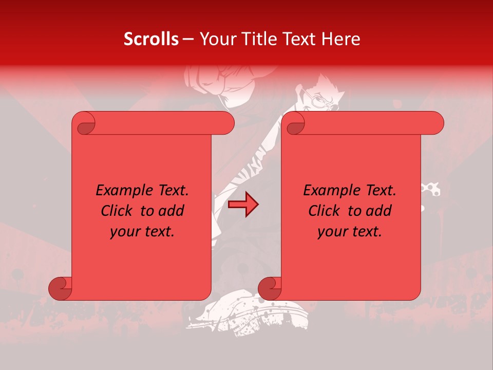 A Man Holding A Sword On Top Of A Red And Black Background PowerPoint Template