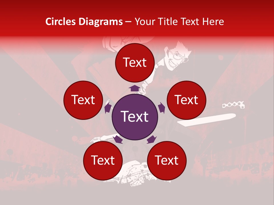 A Man Holding A Sword On Top Of A Red And Black Background PowerPoint Template