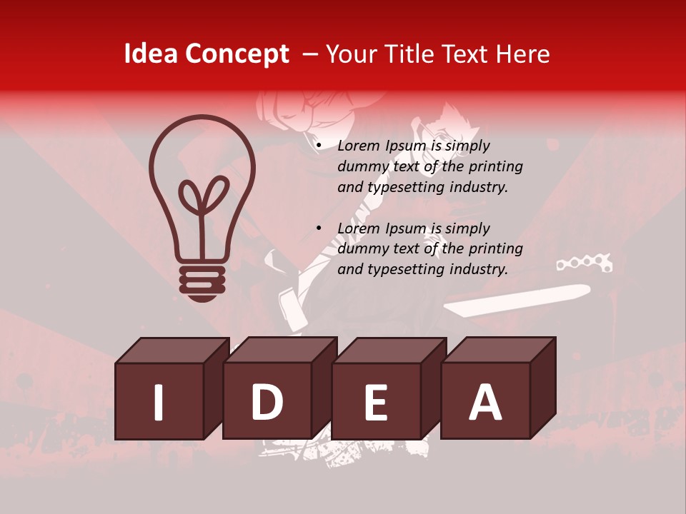 A Man Holding A Sword On Top Of A Red And Black Background PowerPoint Template