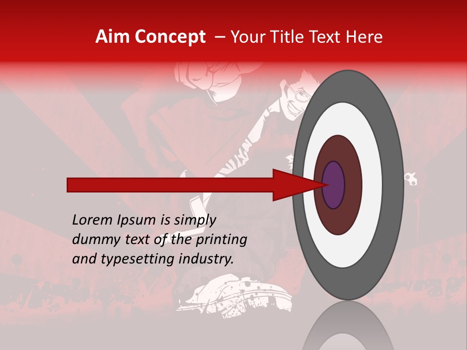 A Man Holding A Sword On Top Of A Red And Black Background PowerPoint Template