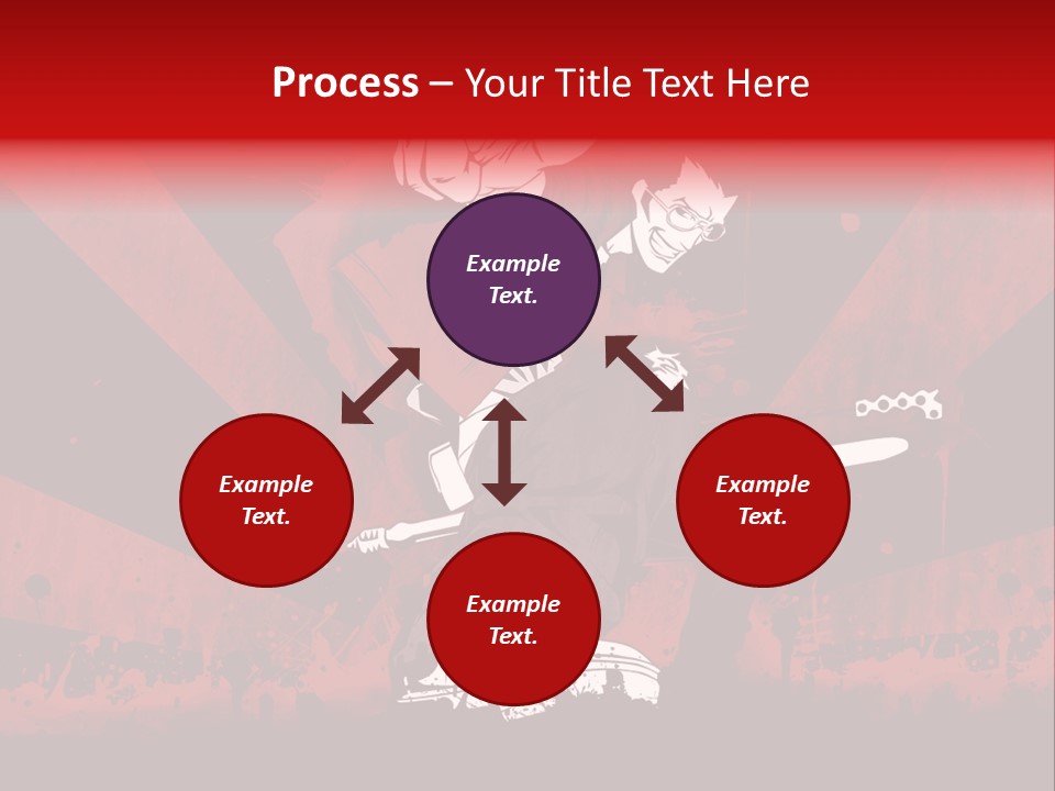 A Man Holding A Sword On Top Of A Red And Black Background PowerPoint Template