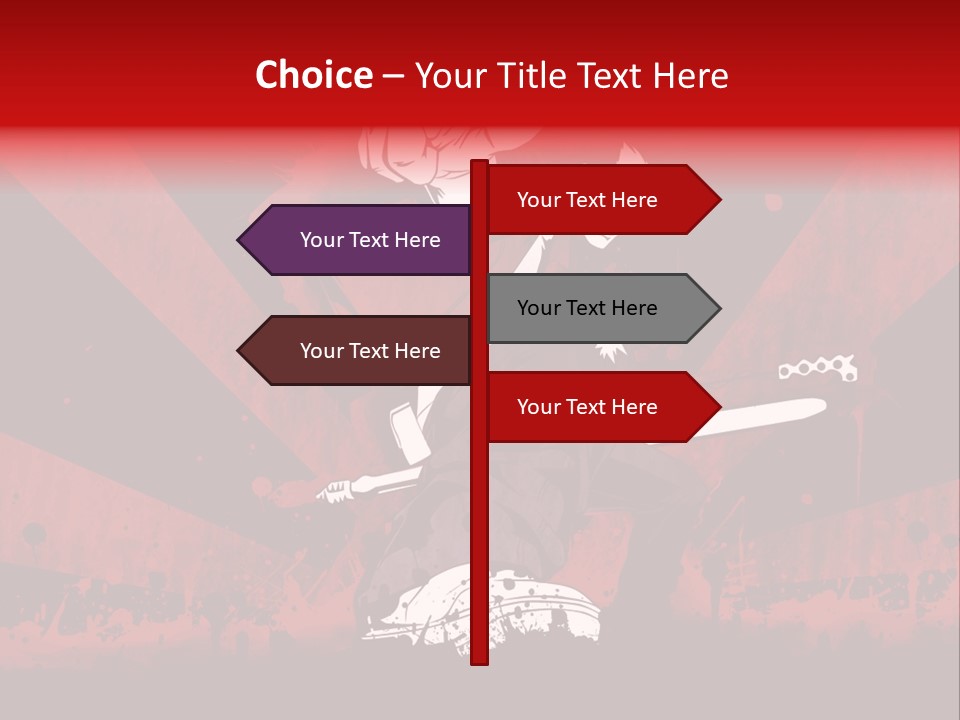 A Man Holding A Sword On Top Of A Red And Black Background PowerPoint Template