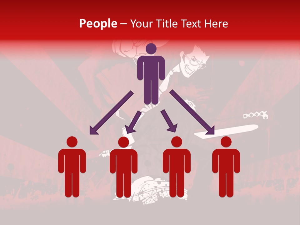 A Man Holding A Sword On Top Of A Red And Black Background PowerPoint Template