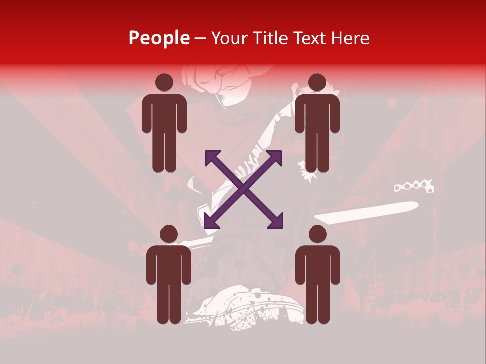 A Man Holding A Sword On Top Of A Red And Black Background PowerPoint Template