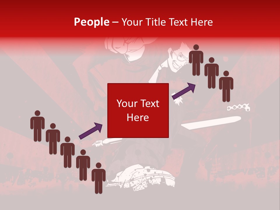 A Man Holding A Sword On Top Of A Red And Black Background PowerPoint Template