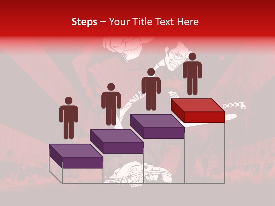 A Man Holding A Sword On Top Of A Red And Black Background PowerPoint Template