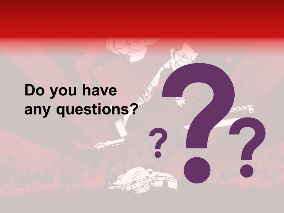 A Man Holding A Sword On Top Of A Red And Black Background PowerPoint Template