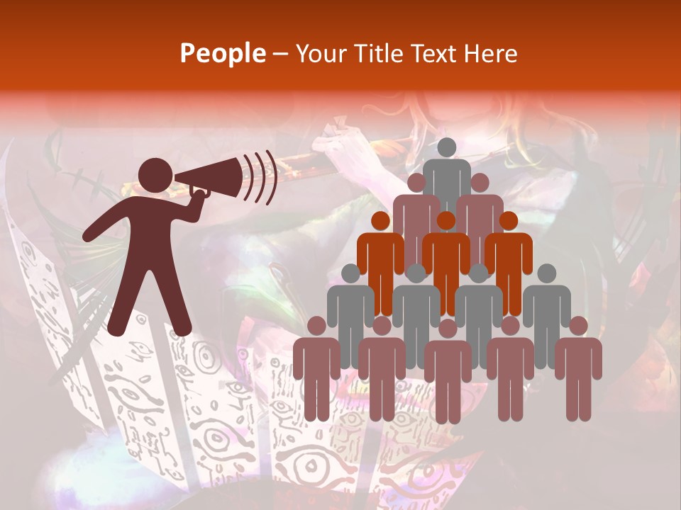 A Woman Sitting On A Chair Holding A Flute PowerPoint Template