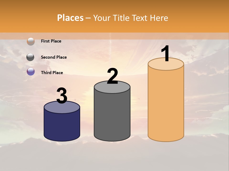 A Beautiful Sunset With Clouds In The Sky PowerPoint Template