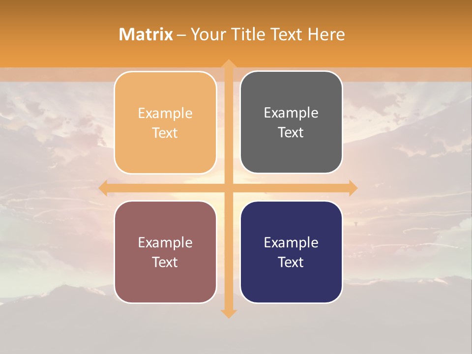 A Beautiful Sunset With Clouds In The Sky PowerPoint Template