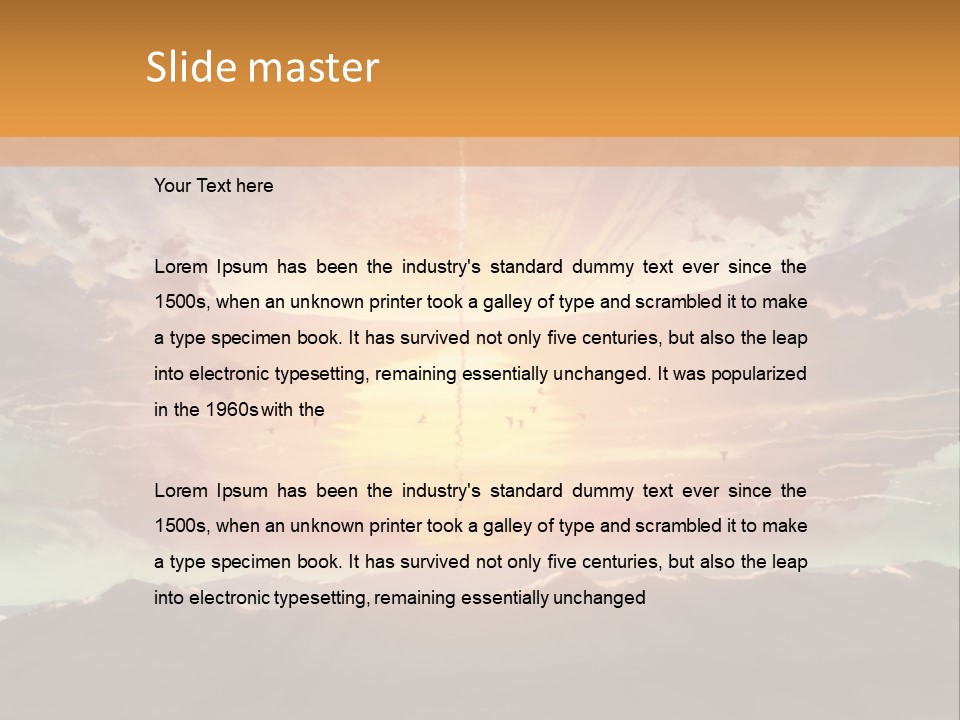 A Beautiful Sunset With Clouds In The Sky PowerPoint Template