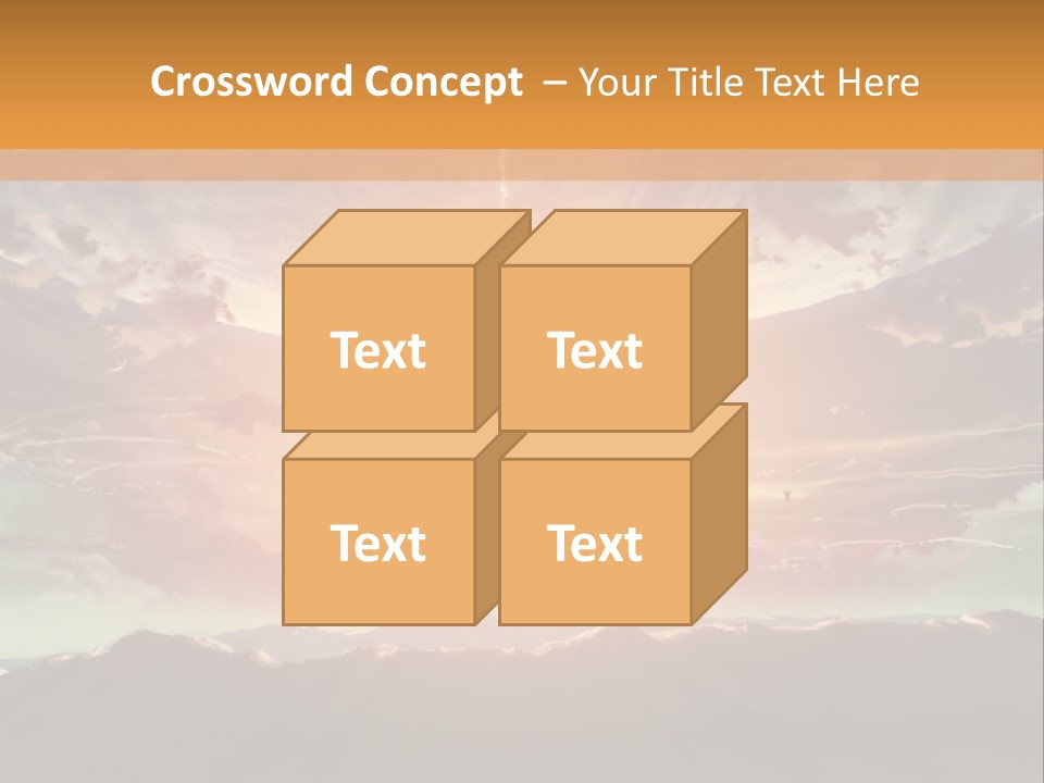 A Beautiful Sunset With Clouds In The Sky PowerPoint Template